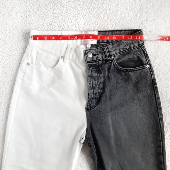 ☆ SOLD! ☆ REVICE True Love / Checkmate High Rise Button Fly Two Tone Straight Le - Picture 5 of 10